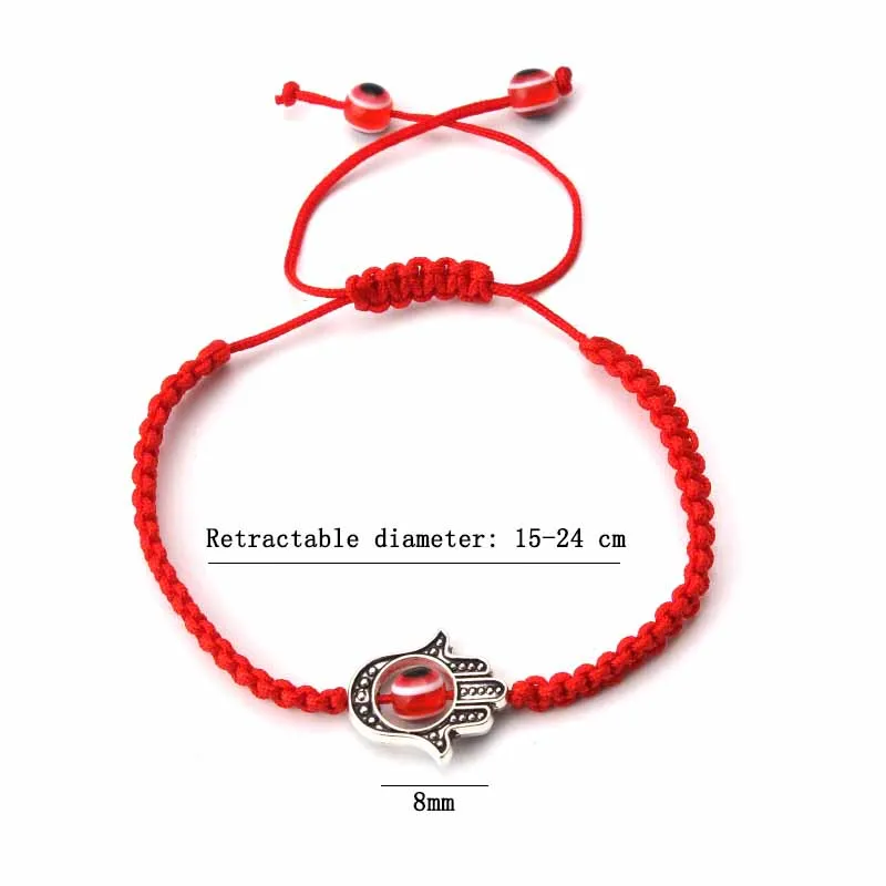 1 шт. модный браслет с красной нитью и бусинами в виде сглаза для женщин |