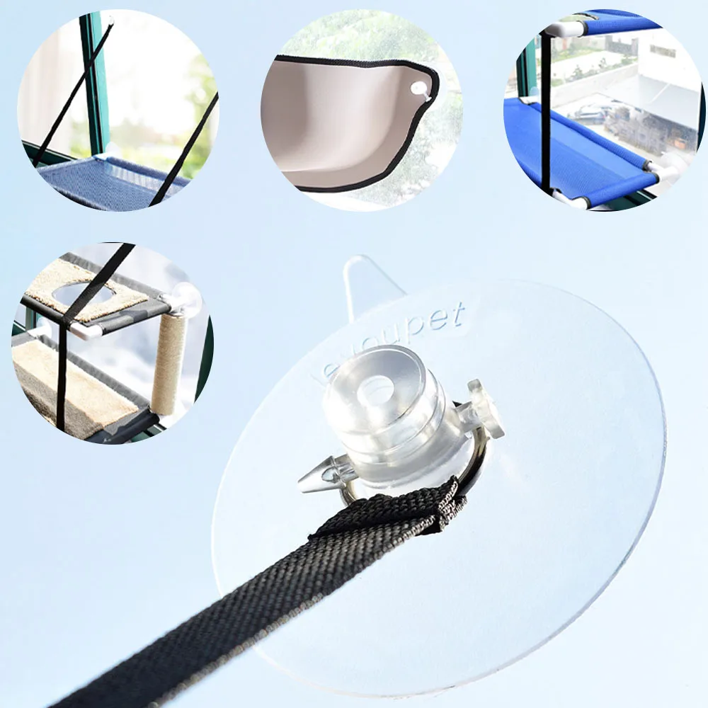 

1pc Cat Window Perch Hammock Suction Cups Pet Hanging Beds Suckers Glass Window Mount Hammock Replacement of Suction Cups