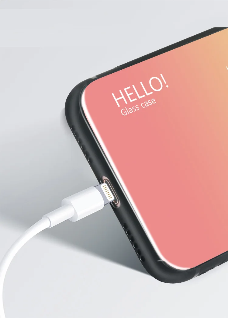 Для Xiaomi Mi 8 /Mi8 Pro Se /Mi Explorer Lite(8X) чехол градиентный цвет Закаленное стекло мягкая