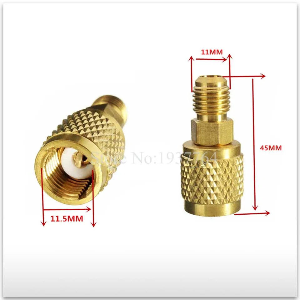 

new High Quality for Air conditioning 1/4" Male SAE x 5/16" Female Low-Loss SAE Straight Adapter for R410a