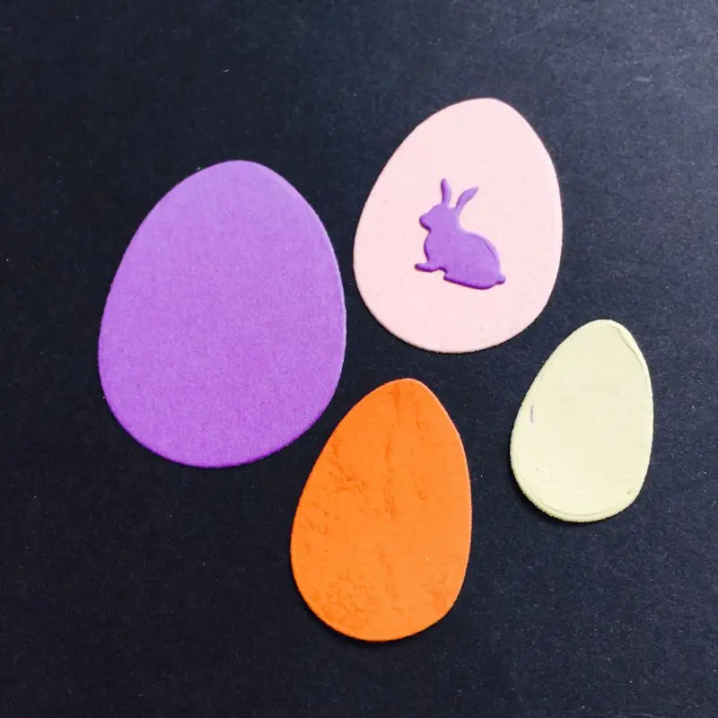 Egg Rabbit Metal Cutting Dies Stencil DIY Scrapbooking Album Stamp Paper Card Embossing Crafts Decor 40x52mm | Дом и сад