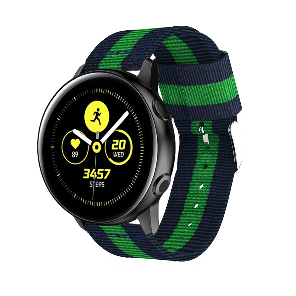 Нейлоновый браслет для Samsung Galaxy Watch Active1 Ремешки ремешок часов 20 мм наручные часы