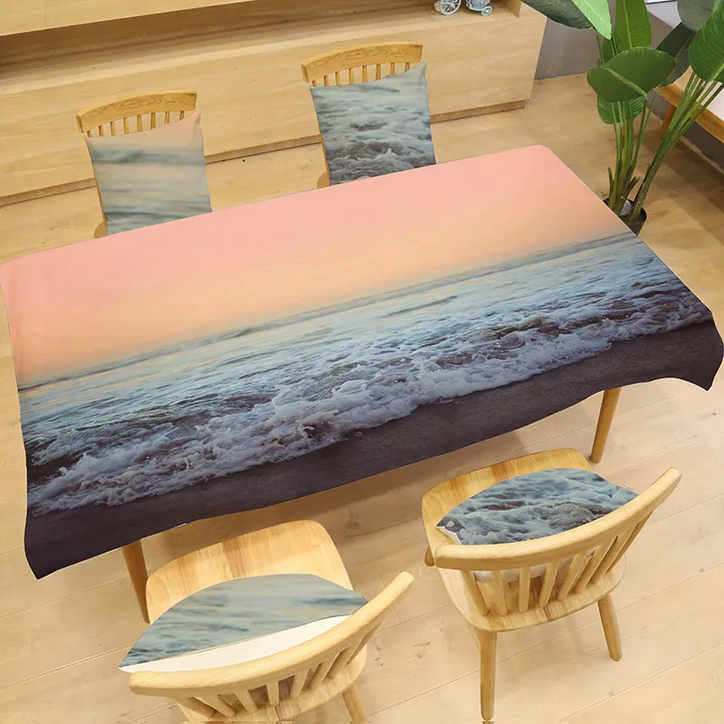 Beautiful Scenery Pattern Tablecloth Printing Rectangular Table Cloth Dining Cover Kitchen Home Decor Hotel Textile | Дом и сад