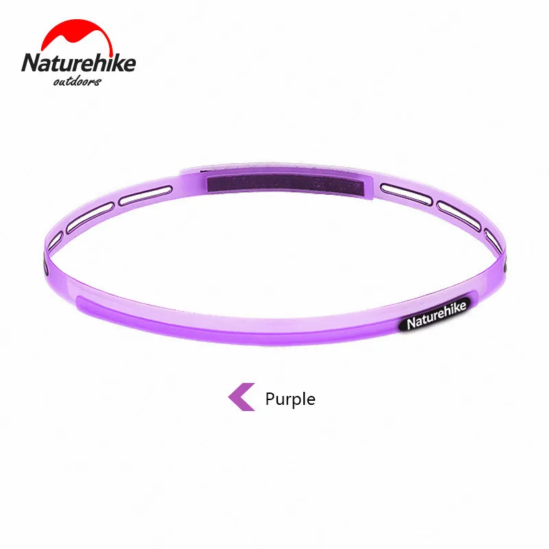Purple Naturehike спортивный Спортивный Браслет Противоскользящий Sweatband дышащий высококачественный силиконовый головной убор Баскетбол Йога Бег Туризм Спорт - Цвет: Purple