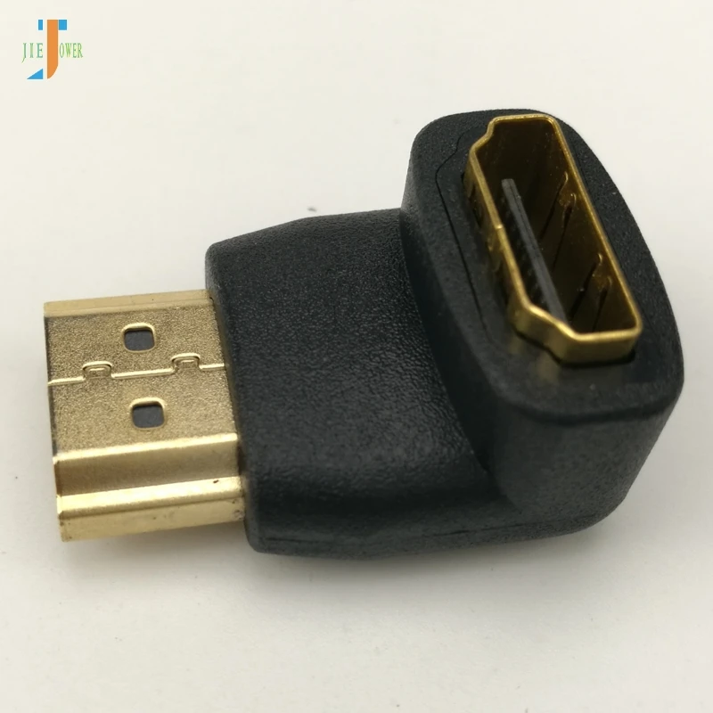 

100 шт./лот черный HDMI гнездо-HDMi штекер 90 градусов адаптер конвертер позолоченный Соединительный кабель для HDTV 1080P Xbox 360