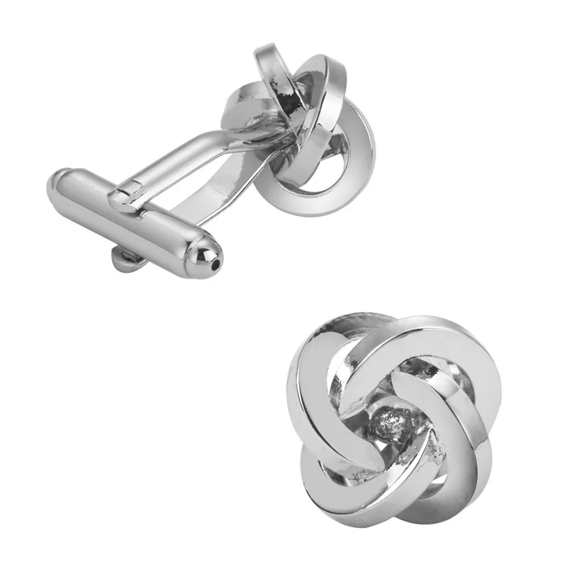 Квадратные Серебристые запонки с запонками для мужских костюмов геометрические