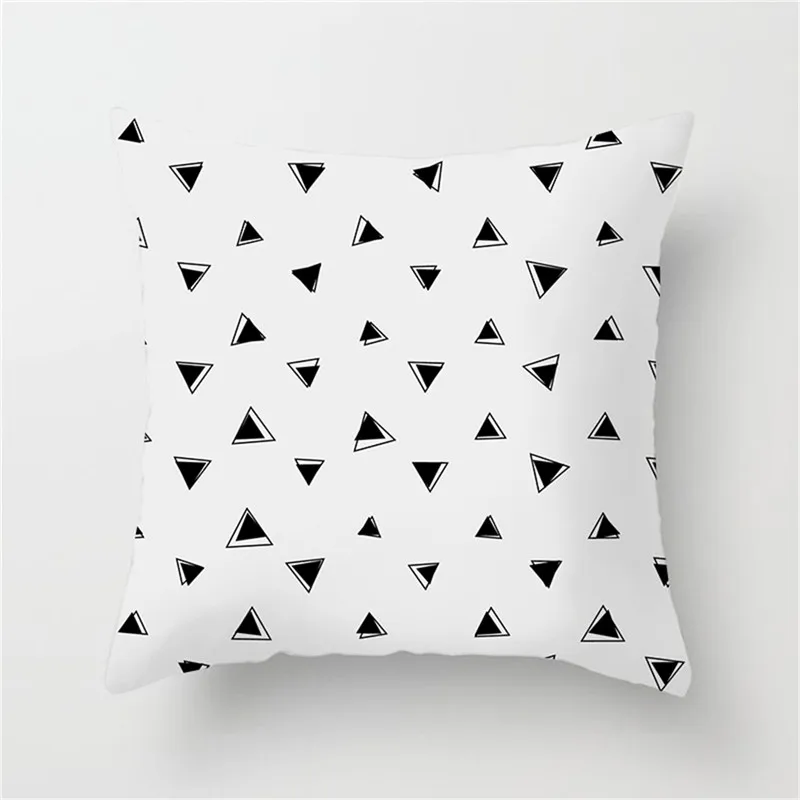 

Fuwatacchi White Geometric Pillowcases Black Heart Stripe Dot Pillow Cases for Sofa Car Office Home Decorative Cushion Cover