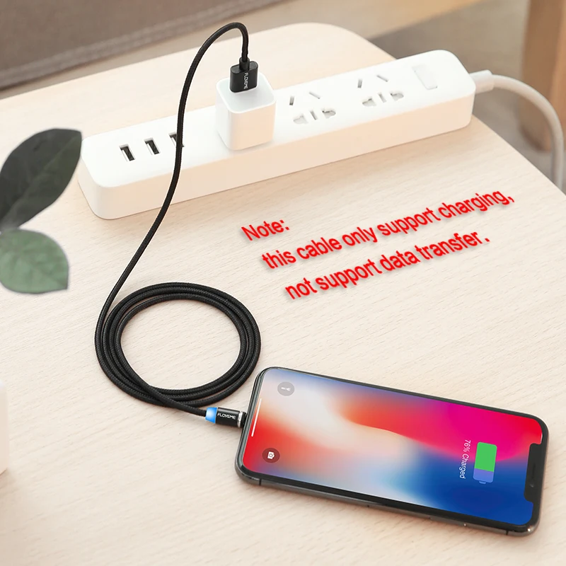 Магнитный кабель FLOVEME для iPhone XR XS Max магнитное зарядное устройство USB зарядный Micro