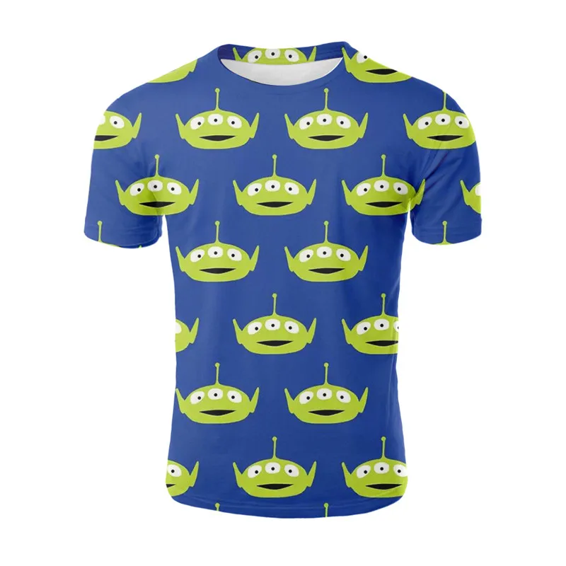 YELITE Toy Story Cute Alien Art 3D t shirt Men tshirt Summer Anime T-Shirt Short Sleeve Tees O-neck Tops Drop Ship | Мужская одежда