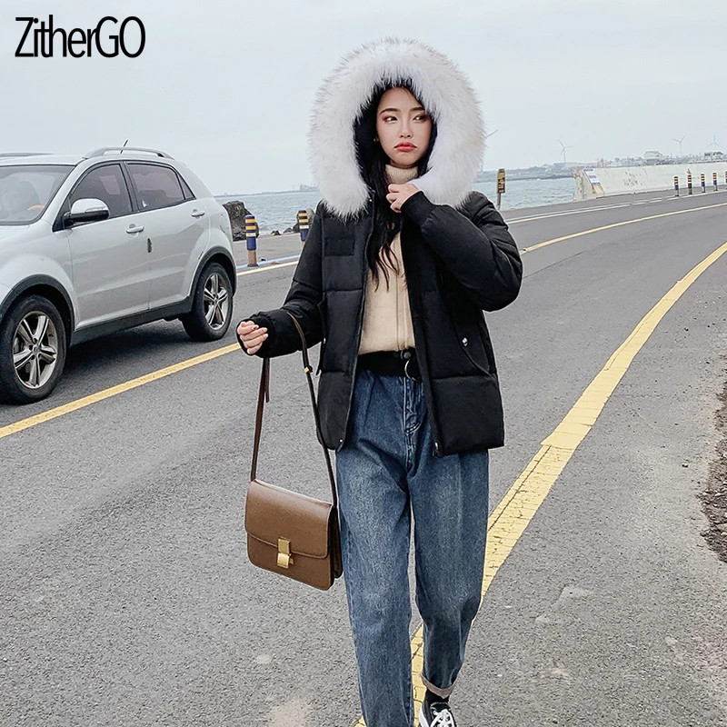 ZitherGo 2019 женские студенческие Стильные повседневные хлопковые пальто с капюшоном