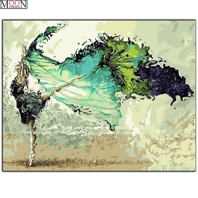 

Scenic 5D DIY Diamond Painting Cross Beauty Dancer Kit Diamond Mosaic Square Drill Full Diamond Embroidery Decoration Needlework