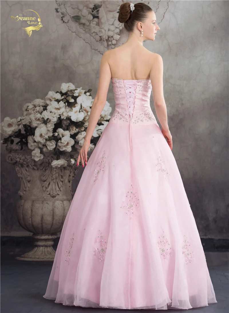 Vestido De Debutante, классическое стильное милое голубое Розовое Бальное Платье трапециевидной формы с вышивкой, бальное платье без рукавов, пышное платье JH2139