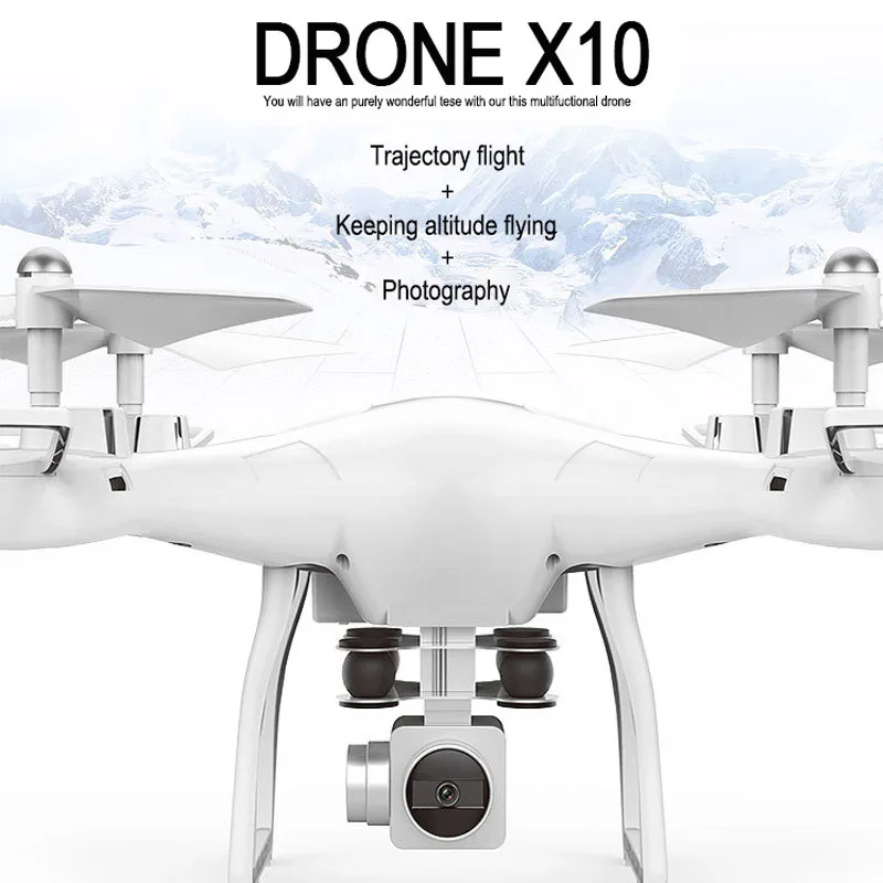 Высокое качество X10 Радиоуправляемый Дрон 2 4 ГГц Квадрокоптер камера WIFI FPV