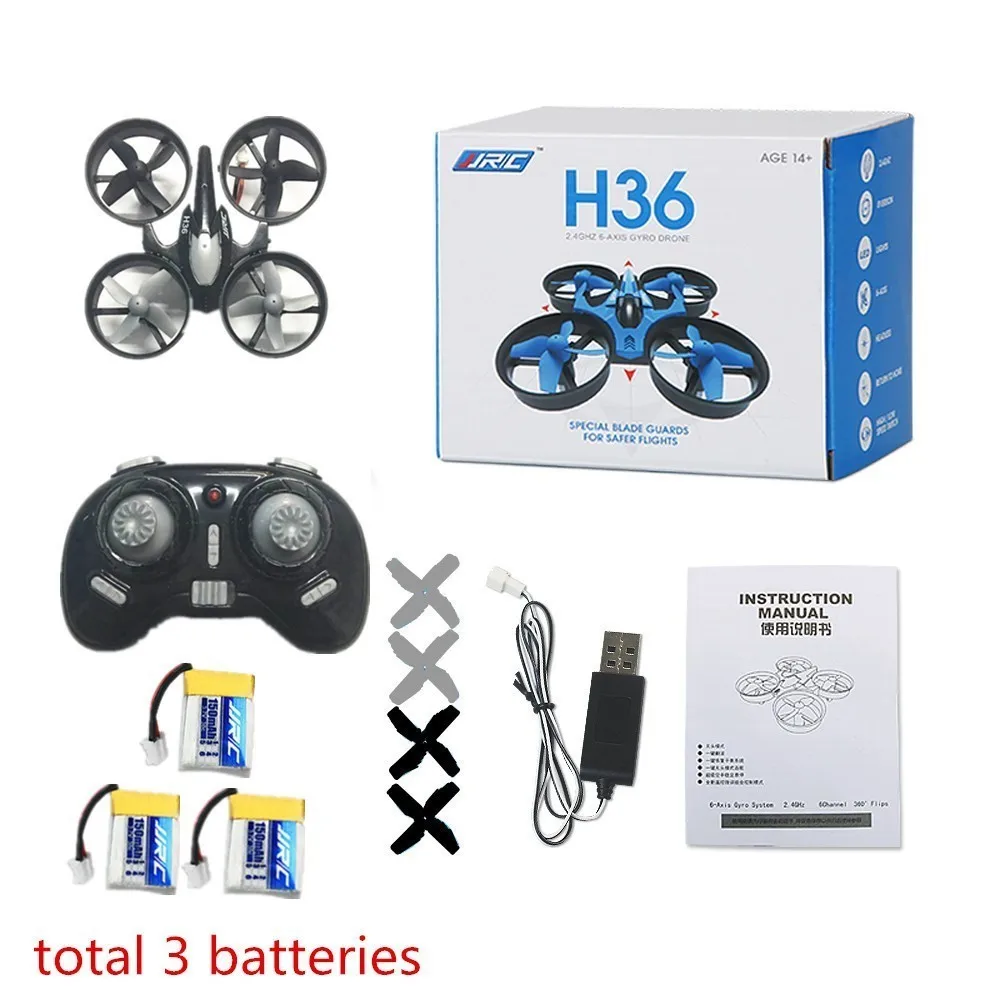 JJRC H36 мини-Дрон 2,4 ГГц 6-Axis Gyro RC вертолет Безголовый режим один ключ возврата RC Квадрокоптер VS E010 H20 Дрон игрушки подарки