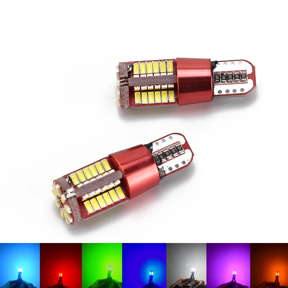 2шт T10 Led W5W 192 автомобильные аксессуары 57smd Canbus 3014 авто супер яркие Габаритные