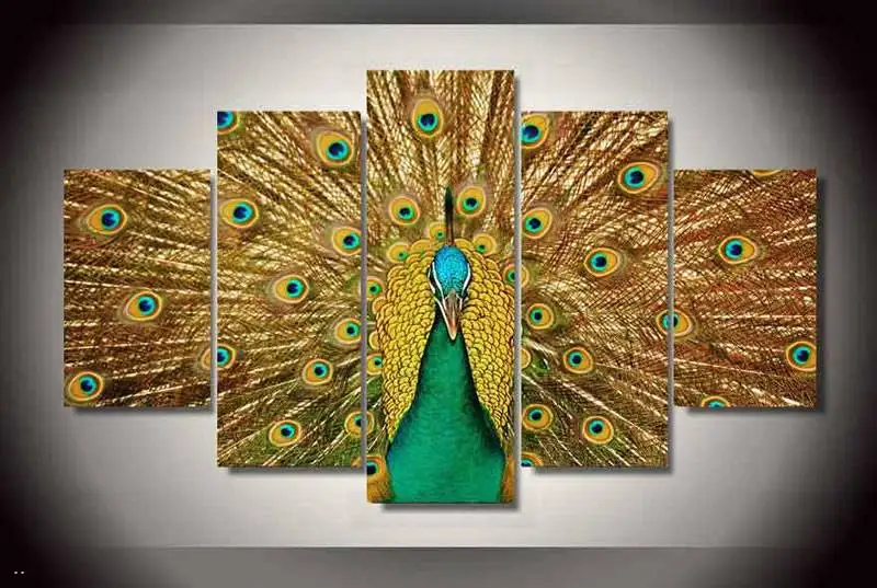 Hd Печать Перья павлина Картина на холсте украшение комнаты печать плакат картина