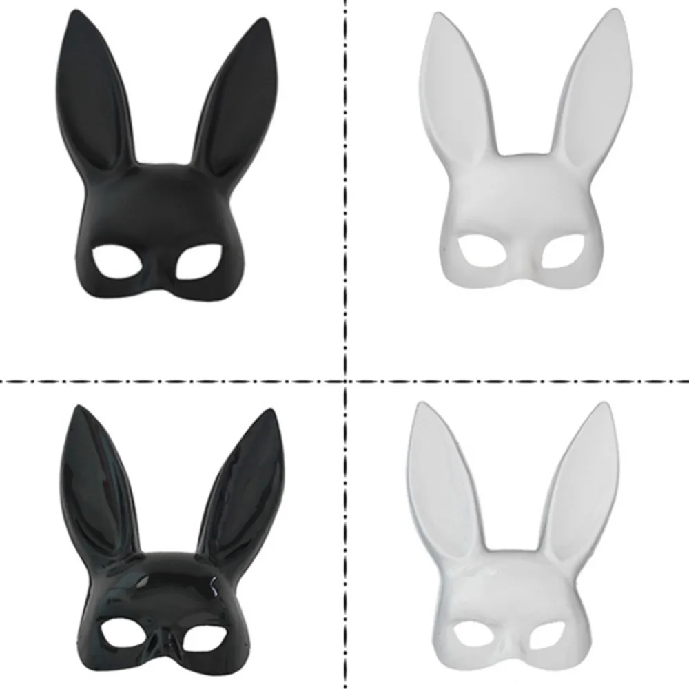 Черная маска для лица длинные уши Горячая Для женщин сексуальная девушка кролик