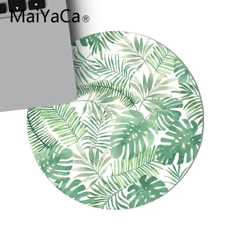 Новый дизайн MaiYaCa клавиатура с узором зеленых листьев коврик для стола
