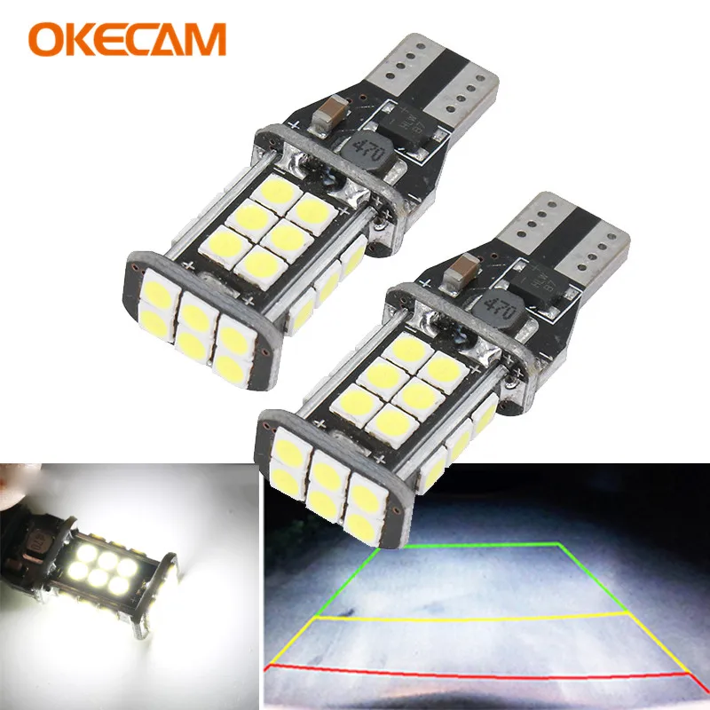 2 шт. суперъяркие Автомобильные светодиодные лампы T15 W16W 921 912 3030 лм SMD CANBUS без