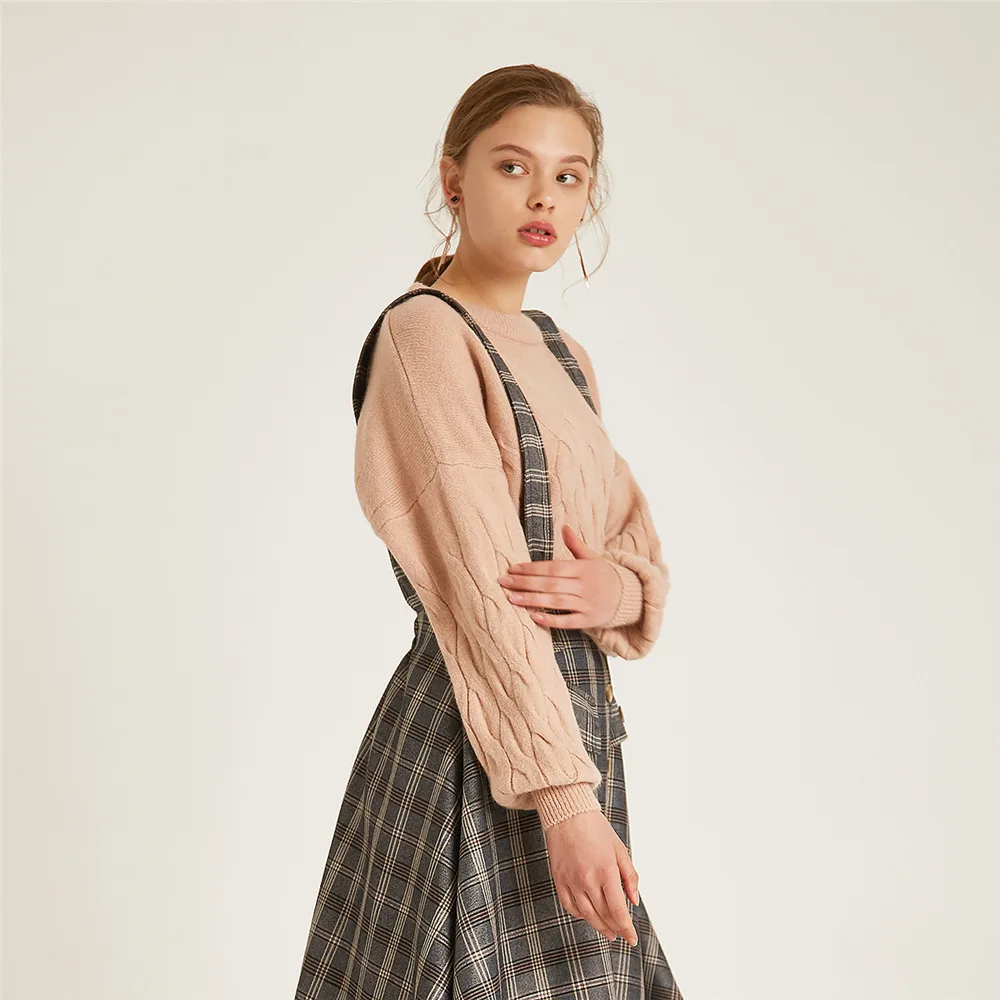 Новинка 2019 весенний женский пуловер свитера однотонный цвет Повседневный