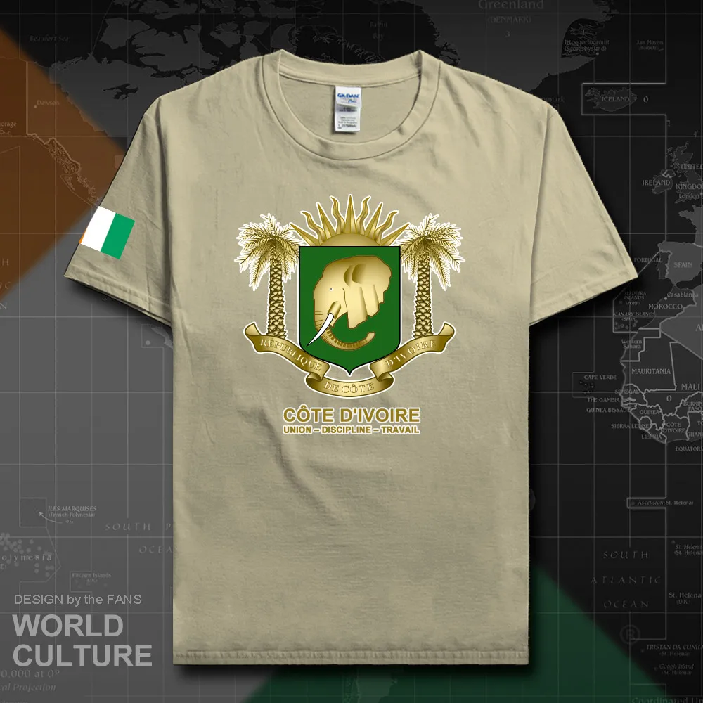 Мужская футболка с надписью Кот д'ивуар модные футболки 2018 хлопковая Футболка