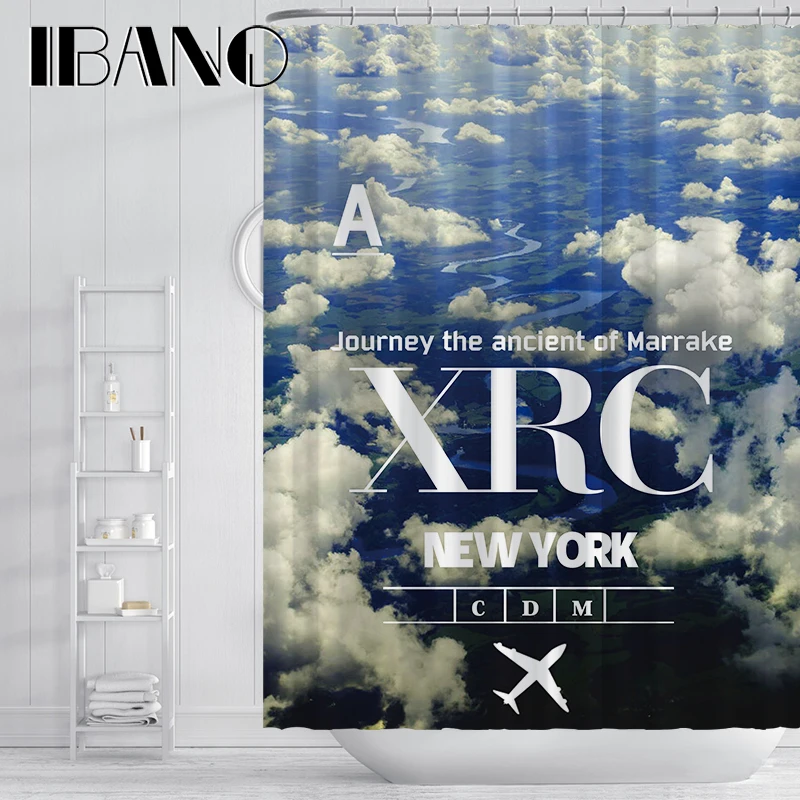 

IBANO Photo Graphy Cat Shower Curtain Waterproof Polyester Fabric Bath Curtain For The Bathroom Curtain Decoration With Hooks