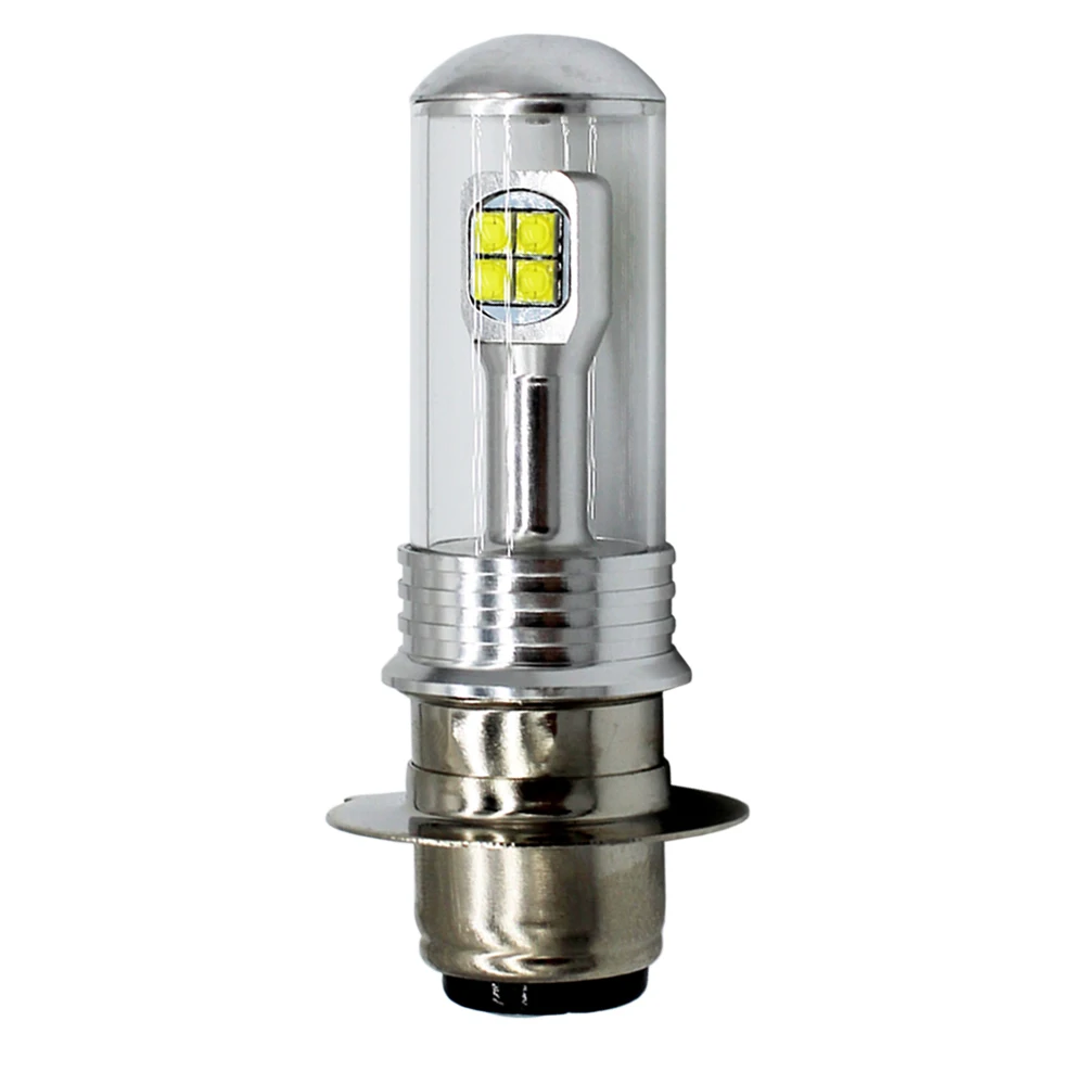 CJXMX 1 шт. P15D BA20D H6 H4 светодиодный фонарь для мотоцикла 1600LM 6000 К супер яркий скутер