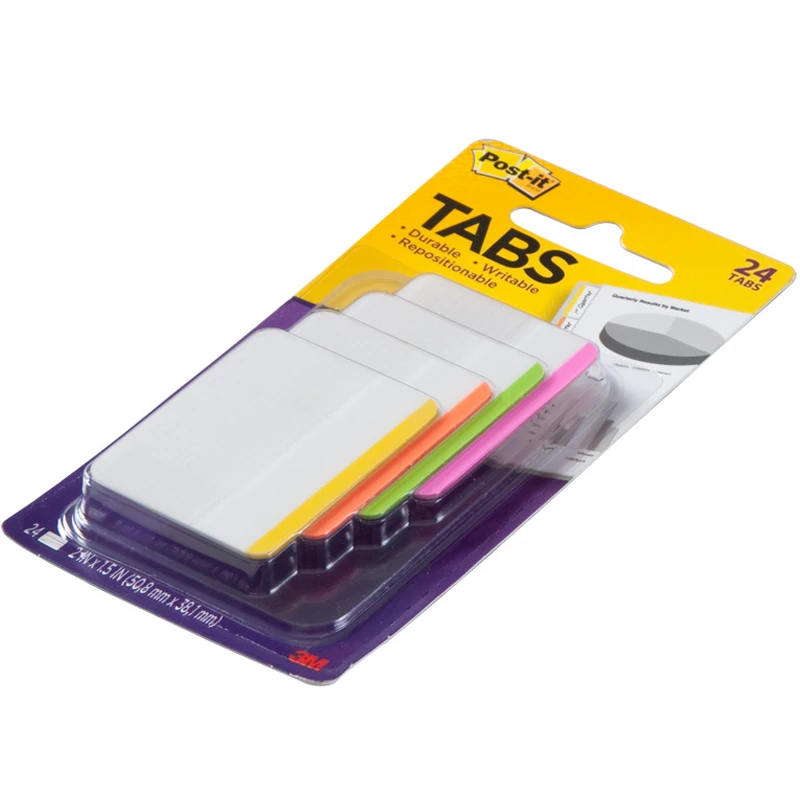 Plastic sticky notes stickers durable paste times archived labels classified files classified labels 3M post it 686F-1BB