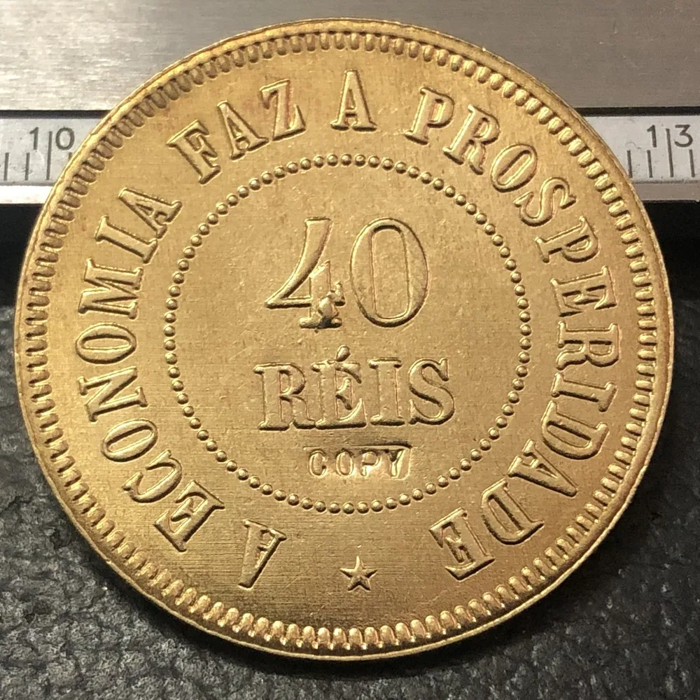 

1909 Brazil 40 Reis Copper Copy Coin