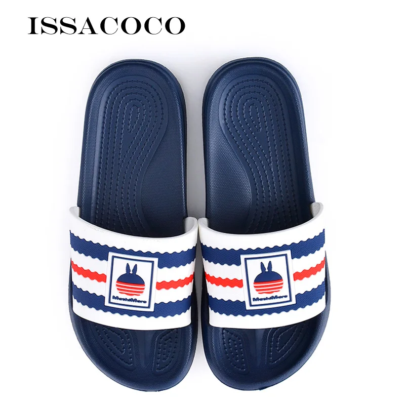 ISSACOCO/женские летние тапочки; домашние тапочки; женские милые тапочки с кроликами; пляжные тапочки; Pantuflas Terlik Chinelos; европейские размеры 37-42