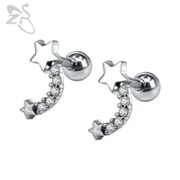 zs crystal stud earrings luxury cubiz zirconia satr ear piercing earrings brincos fashion earring for women pendientes jewelry