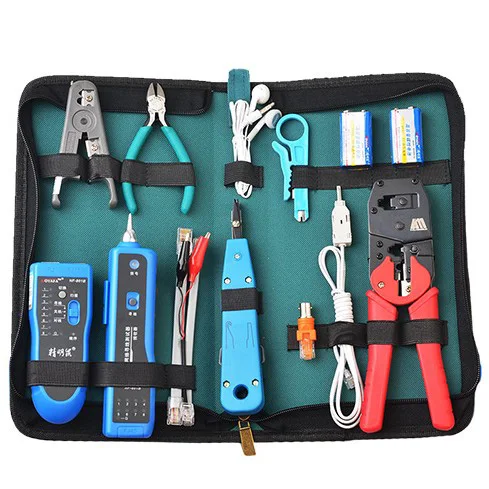 Сетевой Инструмент для монтажа 13 шт. RJ45 RJ11 CAT5 набор инструментов локальной сети