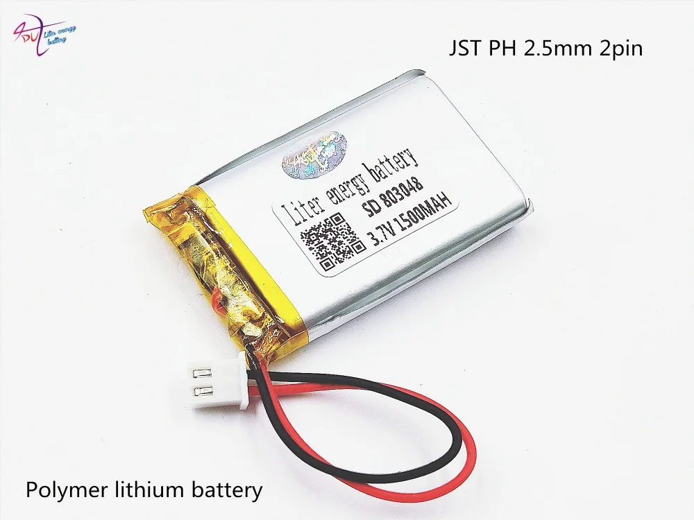 XHR 2P 2 54 1500mAh 803050 3 7 V литий полимерная батарея 753048 Беспроводная машина для