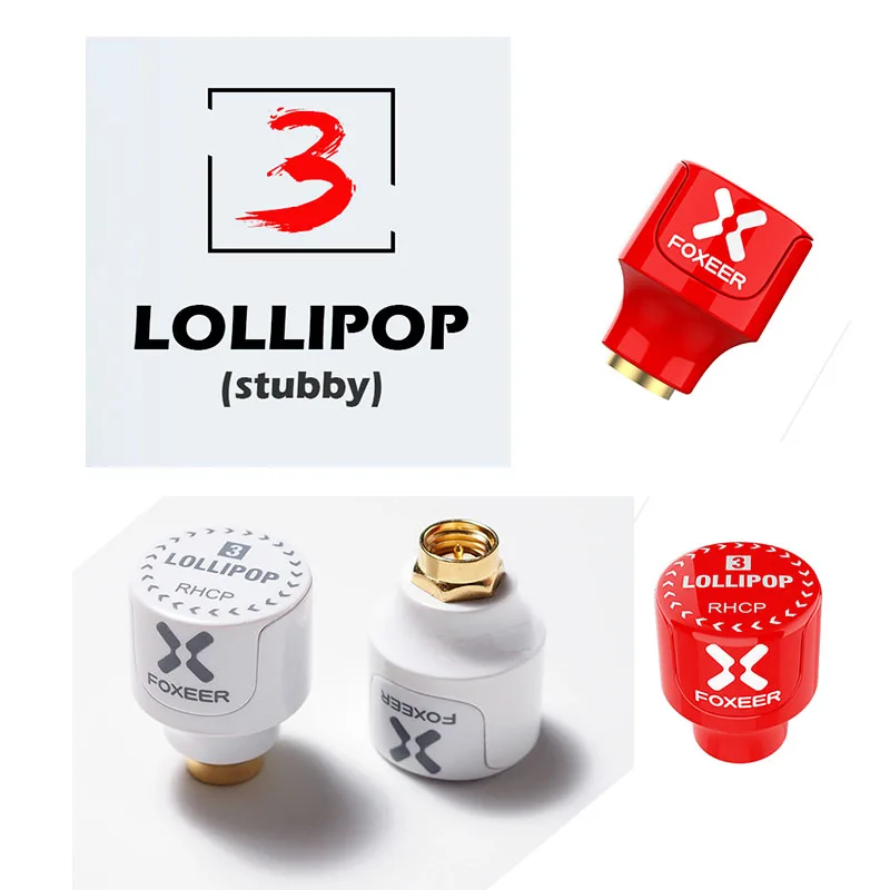 Новинка 1 шт./2 шт. Foxeer Lollipop 3 Stubby 5 8G Omni антенна SMA / RHCP mini 22 7 мм для FPV рама фристайла