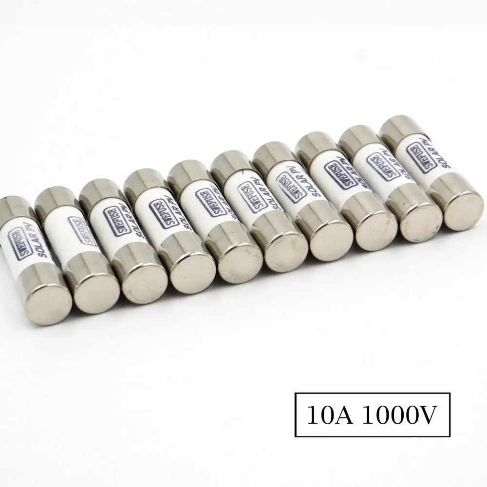 10 шт. PV панели солнечных батарей Защитите предохранитель 10A 1000 в 10*38 мм