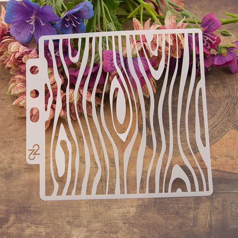 5 дюймов текстура древесины трафареты для наслоения настенная живопись