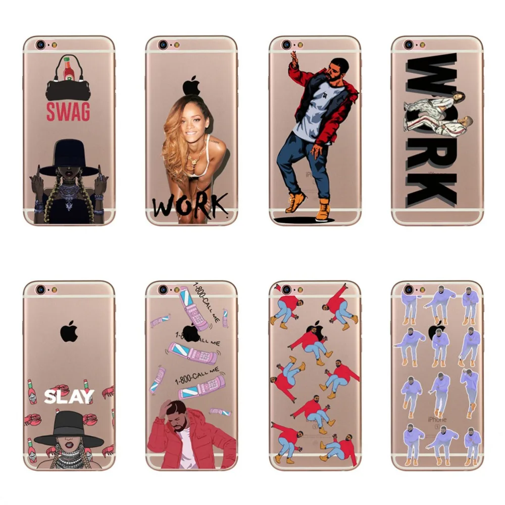 Phone Bag For iPhone 6 6s Cool Rihanna Kendall Jenner Dark Kim Kardashian Funny Kimoji Design Soft Case Cover Shell Fundas Coque |