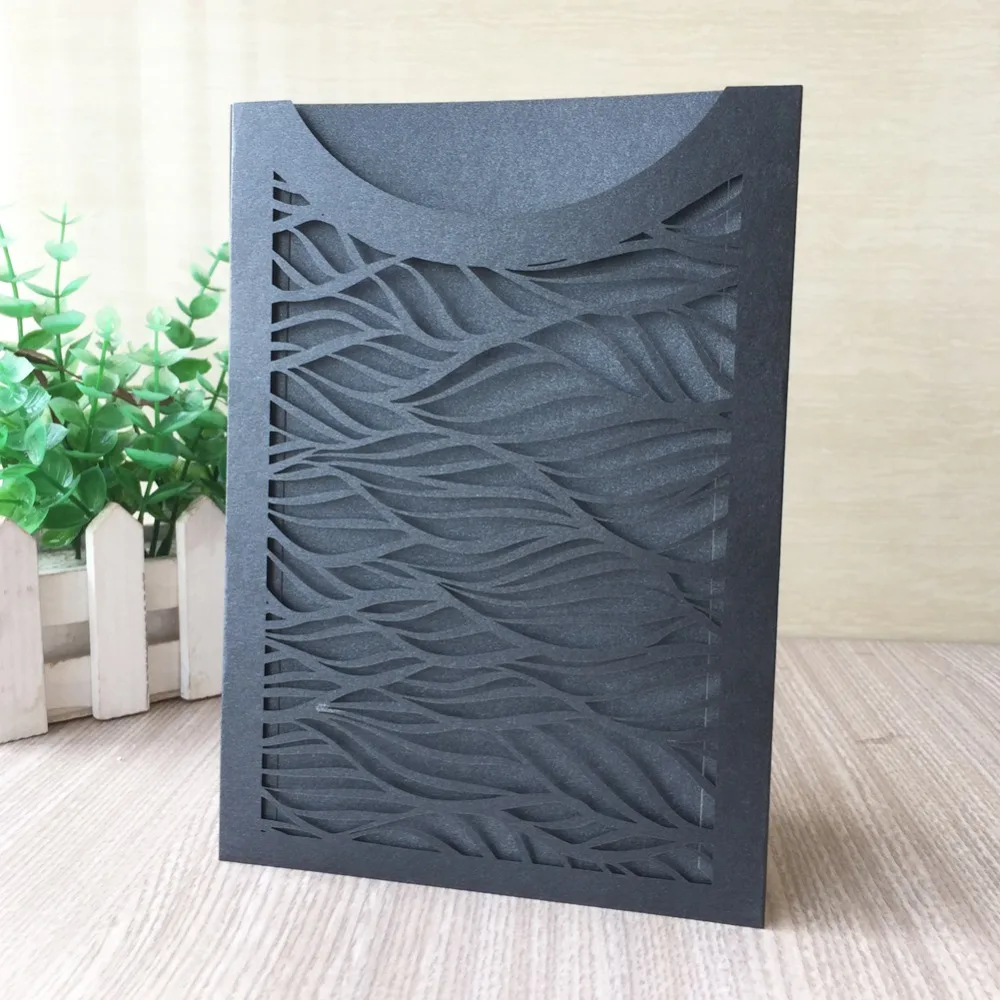 

50pcs Chic Laser Cut Invitation Card Wedding Invitations Birthday Party Decorations Greeting Blessing Card