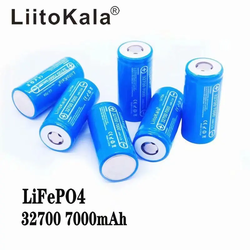 12 шт. LiitoKala 3,2 В 32700 6500 мАч батарея LiFePO4 35A 55A Высокая мощность непрерывный разряд батареи 32700 7000