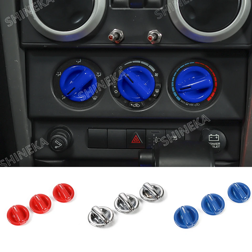 SHINEKA молдинги для интерьера Jeep Wrangler JK 2007-2010 ABS Автомобильная декоративная рамка для Центральной приборной панели Кнопка фиксатора декоративные наклейки