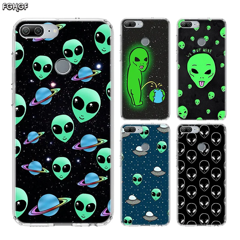 Alien Smoking Weed Fundas Silicon Phone Case For Huawei Honor 20 Pro 10 9 lite 8X 8A 20i 8C 8S V20 Y5 Y6 Y7 Y9 2019 Cover | Мобильные