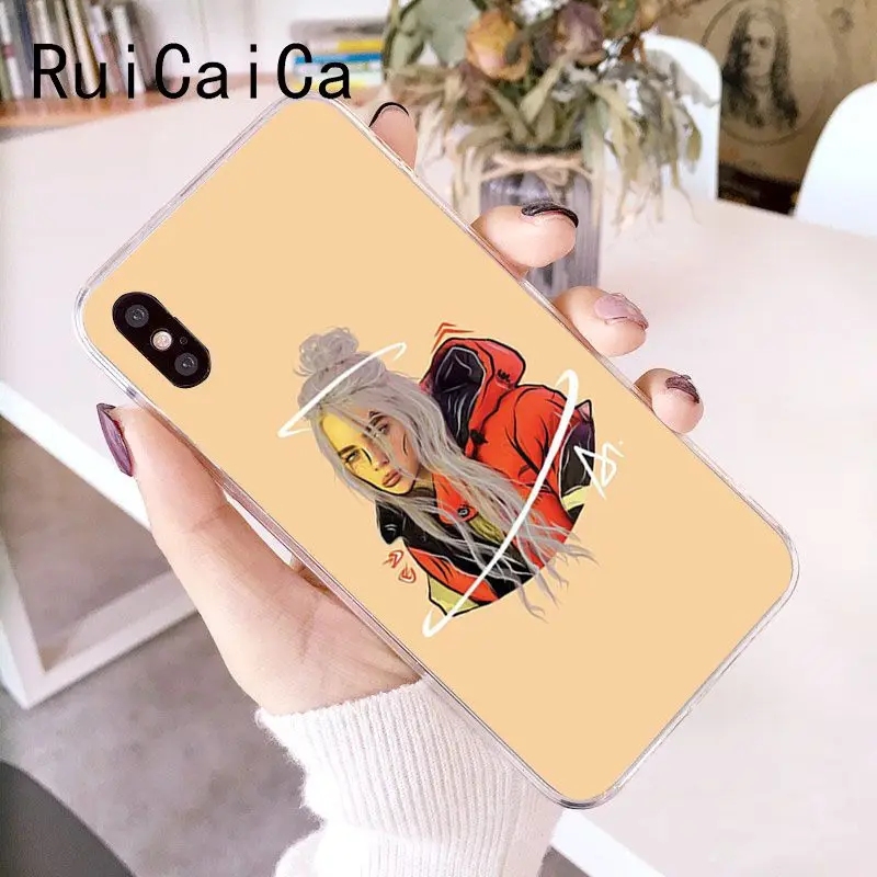 RuiCaiCa Billie Eilish Khalid TPU Мягкий резиновый чехол для телефона iPhone X XS MAX 6 6S 7 7plus 8 8Plus 5 5S XR 10