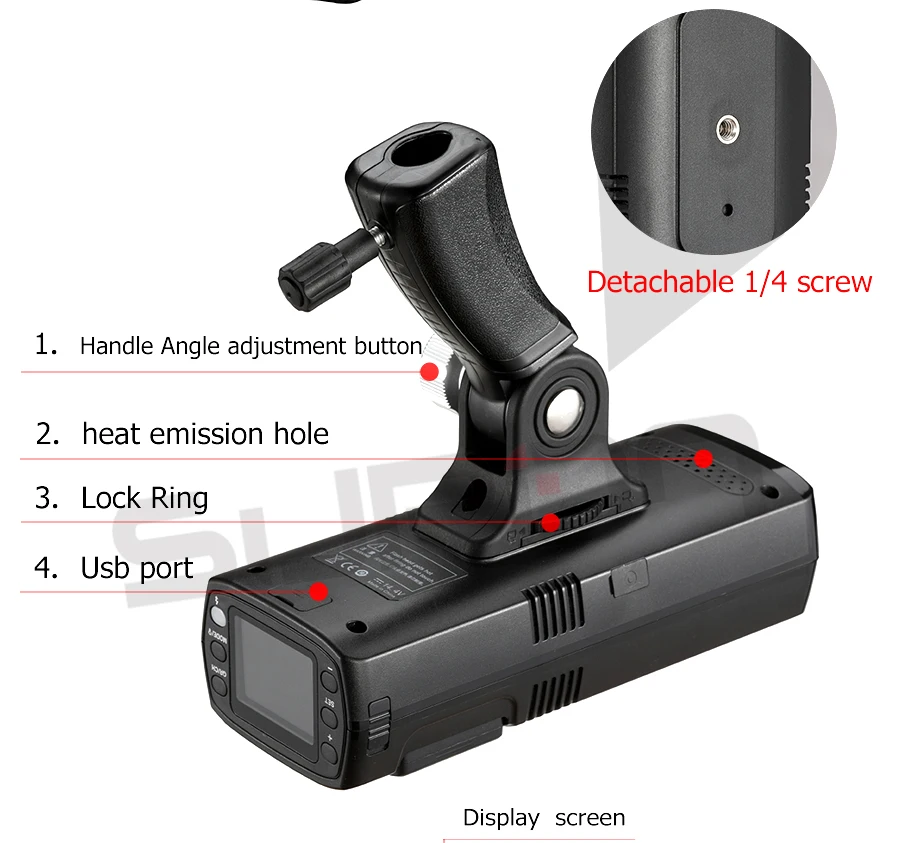 TRIOPO F1-200 наружный Карманный светильник-вспышка 2,4G ttl HSS 1/8000s двойная головка 200Ws с литиевой батареей светильник-вспышка