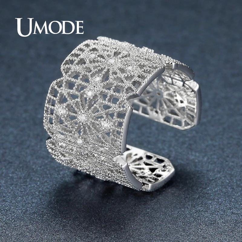 UMODE модные ювелирные изделия геометрические полые уникальные кольца для женщин