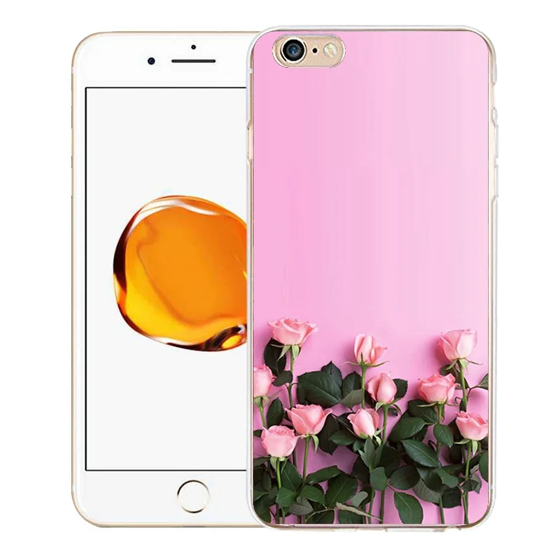 QMSWEI TPU прозрачный телефон чехол для iPhone 6G 6s 7 8 plus x Мягкая Флора Луна лес морская