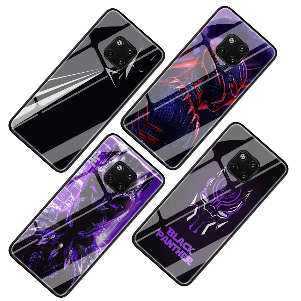 Чехол из закаленного стекла с Бэтменом и человеком-пауком для huawei Y6 Y9 Honor 8X 7A 9 10 P10 P20 P30 mate 20 Lite Pro