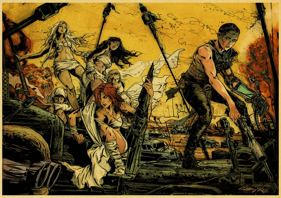 Mad Max фильм винтажные Плакаты для домашнего декора крафт-бумага высокого качества плакат стикер стены - Цвет: A021