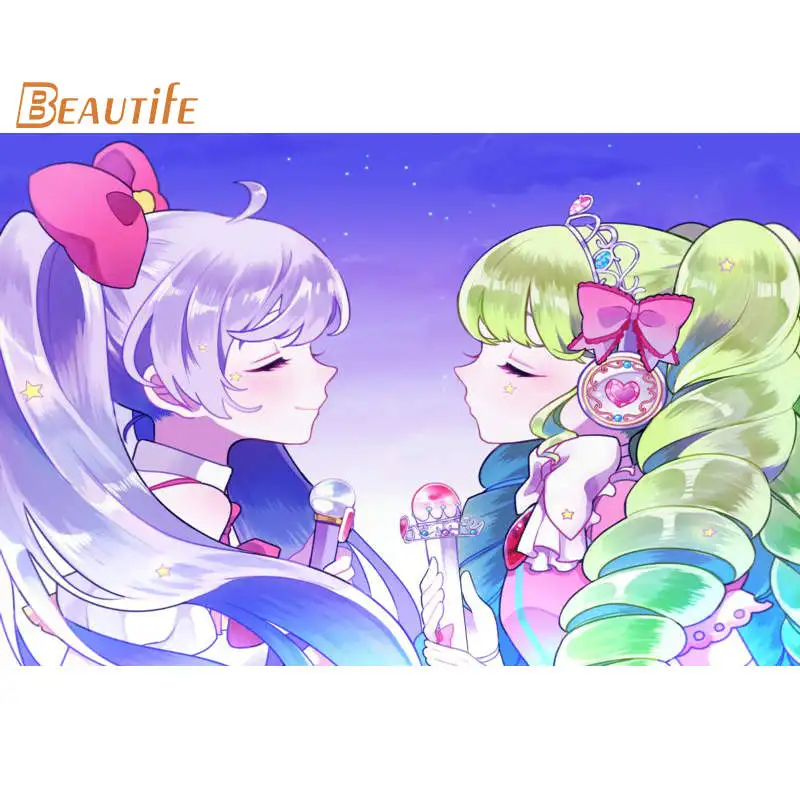 19 Pripara Idol время плакат шелковая ткань постер для декорации дома Wall Art тканевой плакат с принтом 30X45 см, 40X60cm. 50X75 см, 60X90 см - Цвет: 19