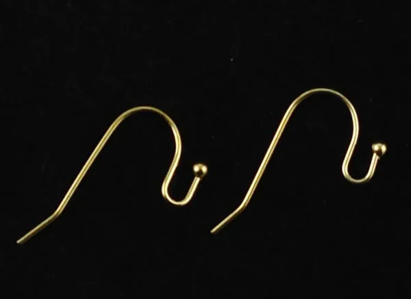 

800pcs Gold Color Plate Ball Ear Wire Hooks Earring Findings #22614