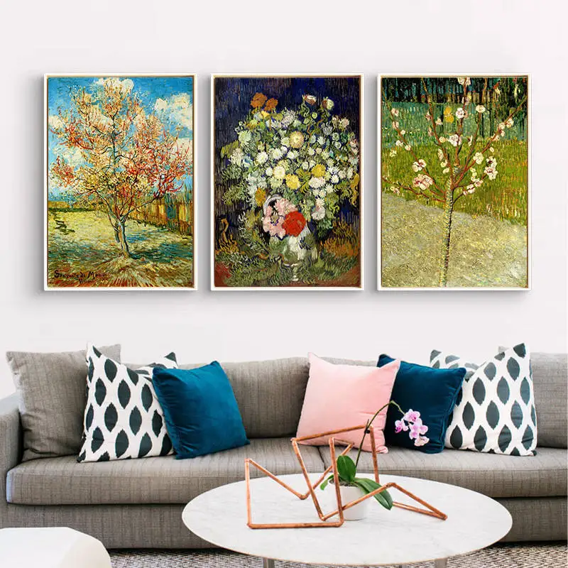 Ван Гог Европейский цветок Картина маслом настенные картины для гостиной decoracion Холст Плакаты настенные художественные принты домашний декор